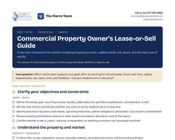 Cover of Commercial Property Owner's Lease-or-Sell Guide